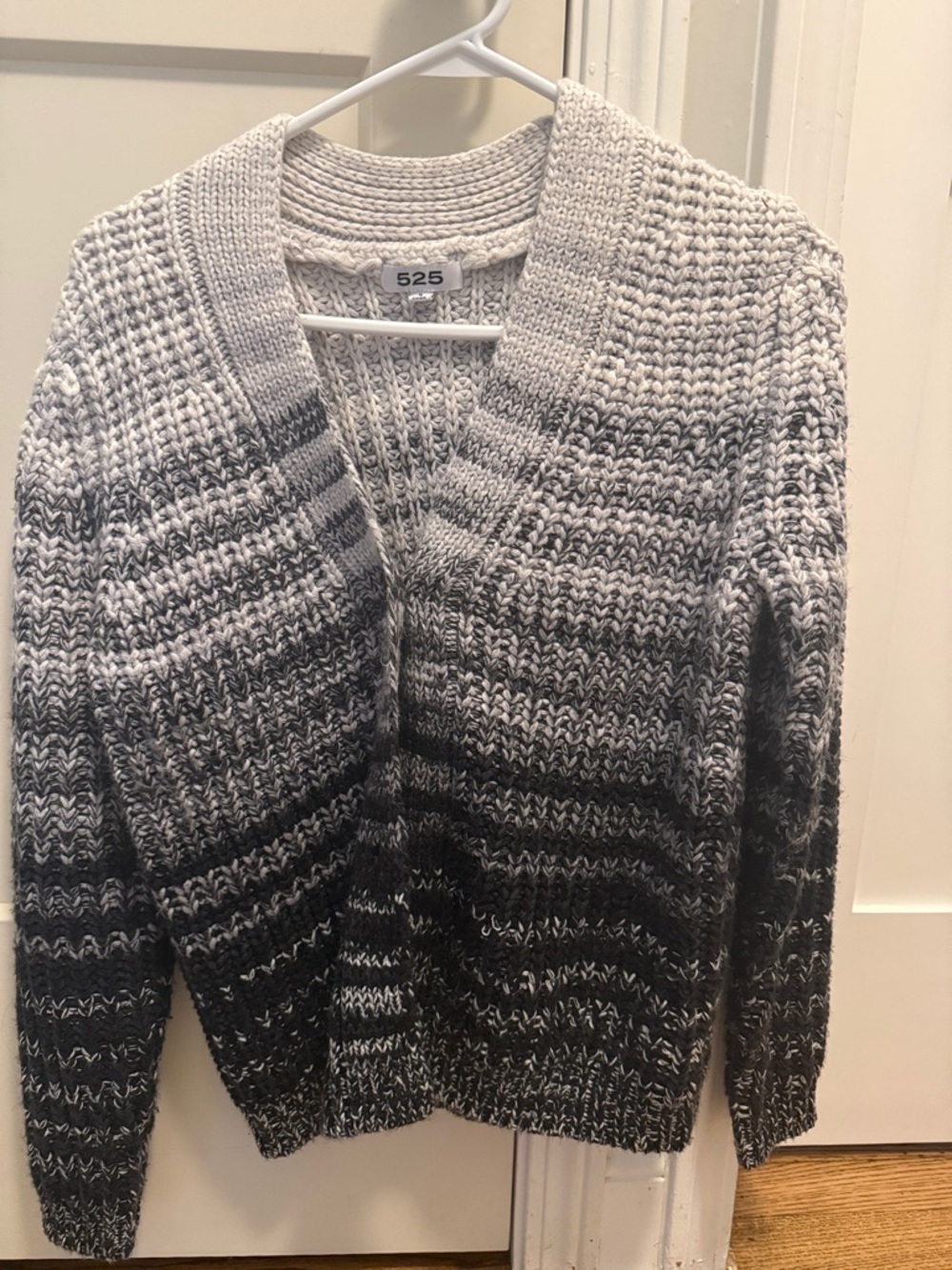525 America Gray Ombre Knit Cardigan Sweater